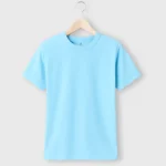 plain cotton t-shirt light sky blue hanger