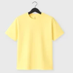 plain cotton t-shirt pale yellow hanger