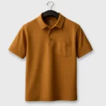 Pocket Polo cotton tshirts Light brown in hanger