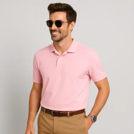 Plain Polo t-shirts LP Model wearin polo Xen