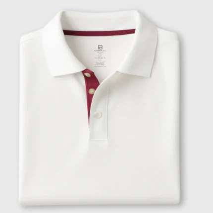 Polo T-shirt white folded
