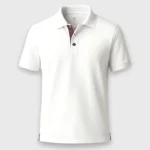 Polo T-shirt white 3D front