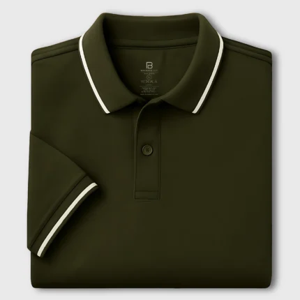 Polo Tshirt for Men Olive folded