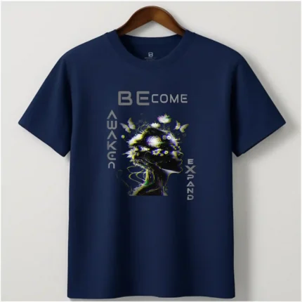 Awaken Graphic T-shirts naby blue