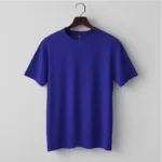 Plain t-shirts men women in cotton blend blue