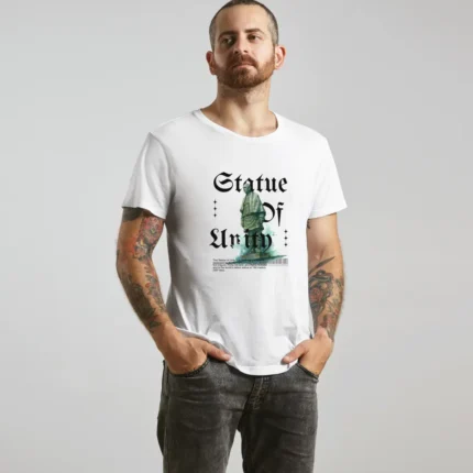 Statue of Unity T-shirt dri-fit front view patriotic