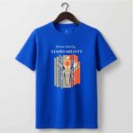 elephant print tshirt blue