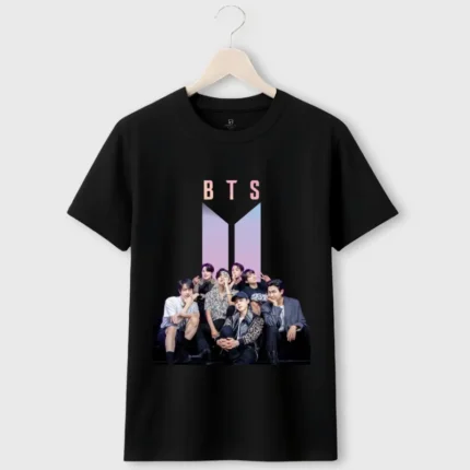 bts unisex t-shirt black color