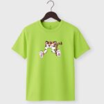 Cute Tiger T-Shirt with playful tiger chewing T-shirt graphic – unisex cotton tee