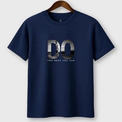 DO the Best You Can T-Shirt with motivational runners in typography – unisex cotton tee