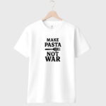 Minimalist Make Pasta Not War cotton T-shirt
