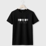 Stay Wild T-Shirt with barcode forest graphic – unisex cotton tee
