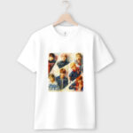 BTS Watercolor Band White T-Shirt front view
